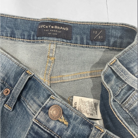 LUCKY BRAND MID Crop Ava Denim Jean Size 12/31 - Picture 2 of 4